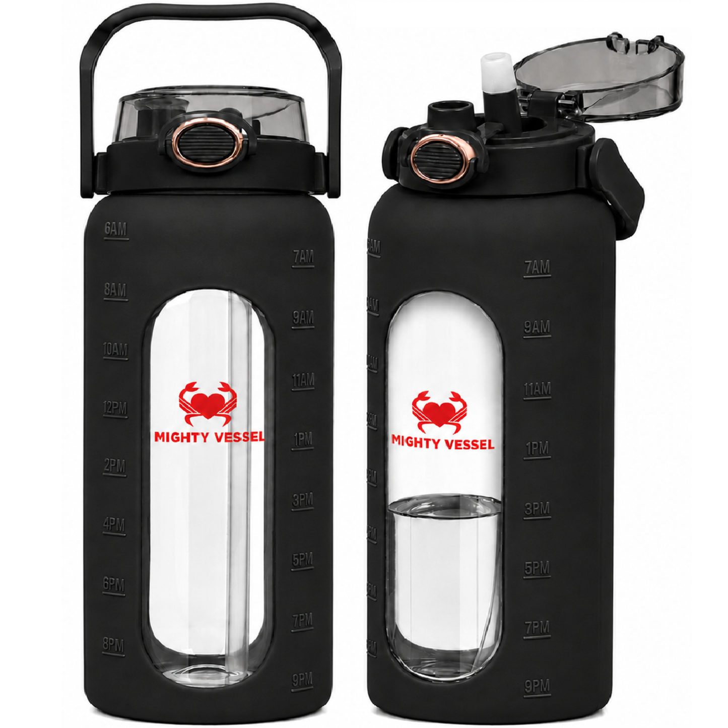 Mighty Vessel™ Shatter-Resistant Glass Water Bottle | 64 oz