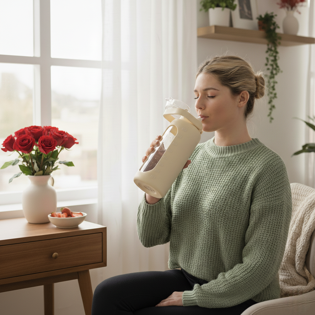 Mighty Vessel™ 64 oz Shatter-Resistant Glass Water Bottle