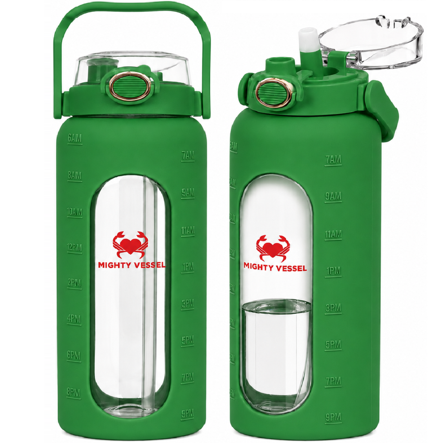 Mighty Vessel™ Shatter-Resistant Glass Water Bottle | 64 oz