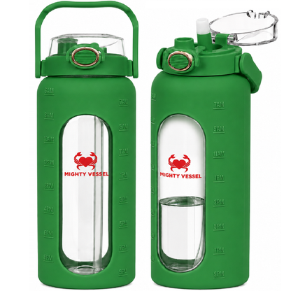 Mighty Vessel™ Shatter-Resistant Glass Water Bottle | 64 oz