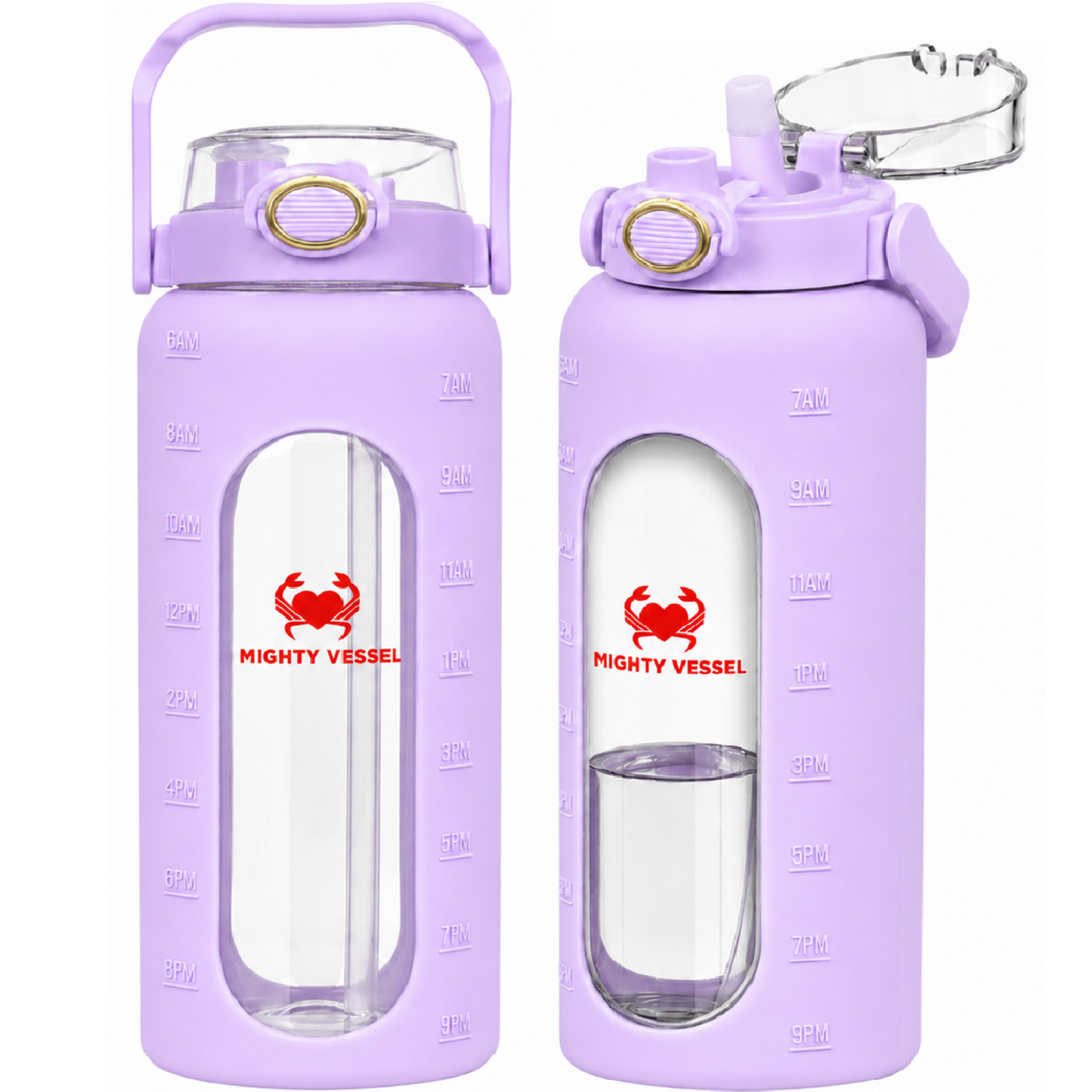 Mighty Vessel™ Shatter-Resistant Glass Water Bottle | 64 oz