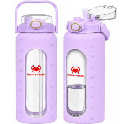 Mighty Vessel™ Shatter-Resistant Glass Water Bottle | 64 oz