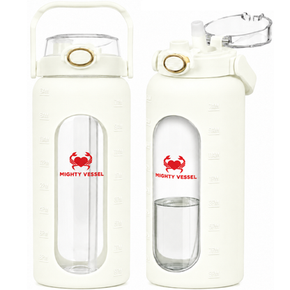 Mighty Vessel™ Shatter-Resistant Glass Water Bottle | 64 oz